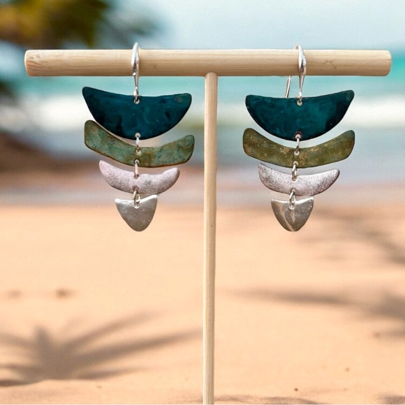 Robert Lee Morris Soho Patina Chandelier Fishtail Earrings - Picture 3 of 16